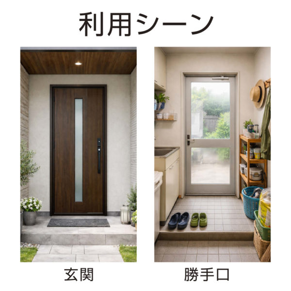 マグネットでパチンと閉じる　鈴付き簡易ドア用アミ戸　